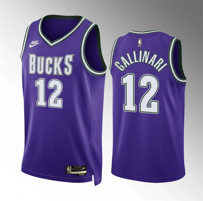 Danilo Gallinari Milwaukee Bucks purple Classic jersey