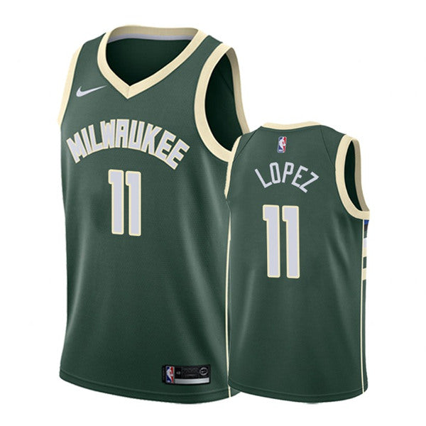 Brook Lopez Milwaukee Bucks green jersey
