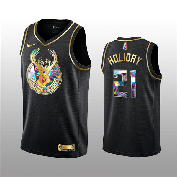 Jrue Holiday Milwaukee Bucks black jersey
