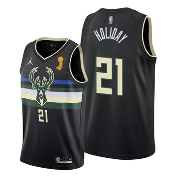 Jrue Holiday Milwaukee Bucks black jersey