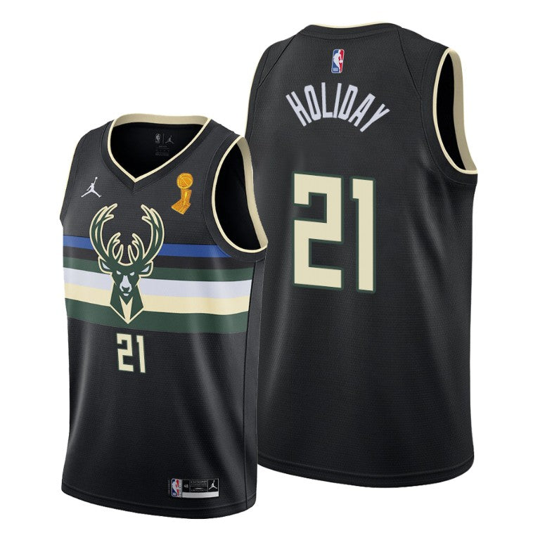 Jrue Holiday Milwaukee Bucks black jersey