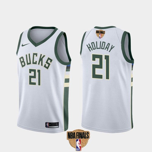 Jrue Holiday Milwaukee Bucks white jersey