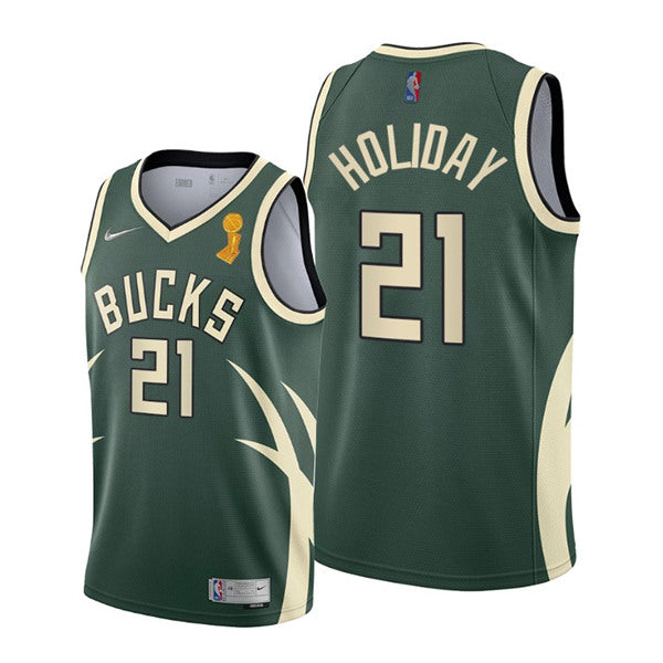 Jrue Holiday Milwaukee Bucks green jersey
