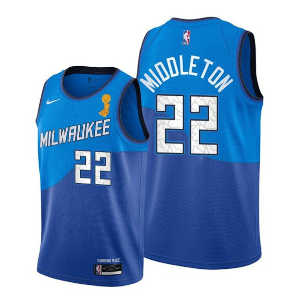 Khris Middleton Milwaukee Bucks blue jersey