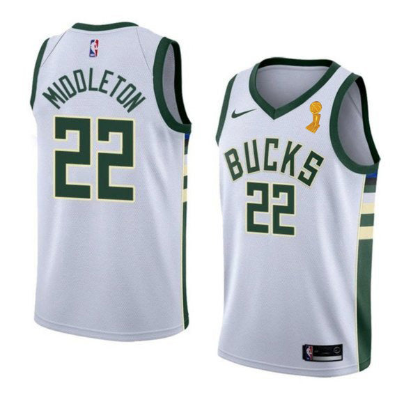 Khris Middleton Milwaukee Bucks white jersey