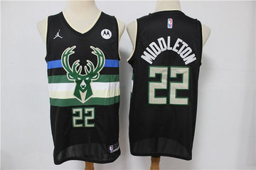 Khris Middleton Milwaukee Bucks black jersey