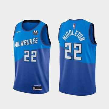 Khris Middleton Milwaukee Bucks blue jersey