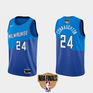 Pat Connaughton Milwaukee Bucks blue City Edition jersey
