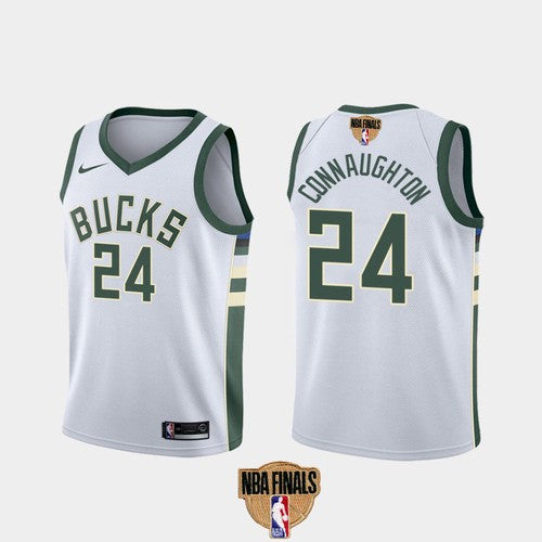 Pat Connaughton Milwaukee Bucks white jersey