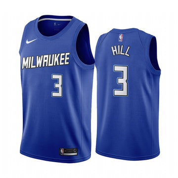 George Hill Milwaukee Bucks navy City Edition jersey
