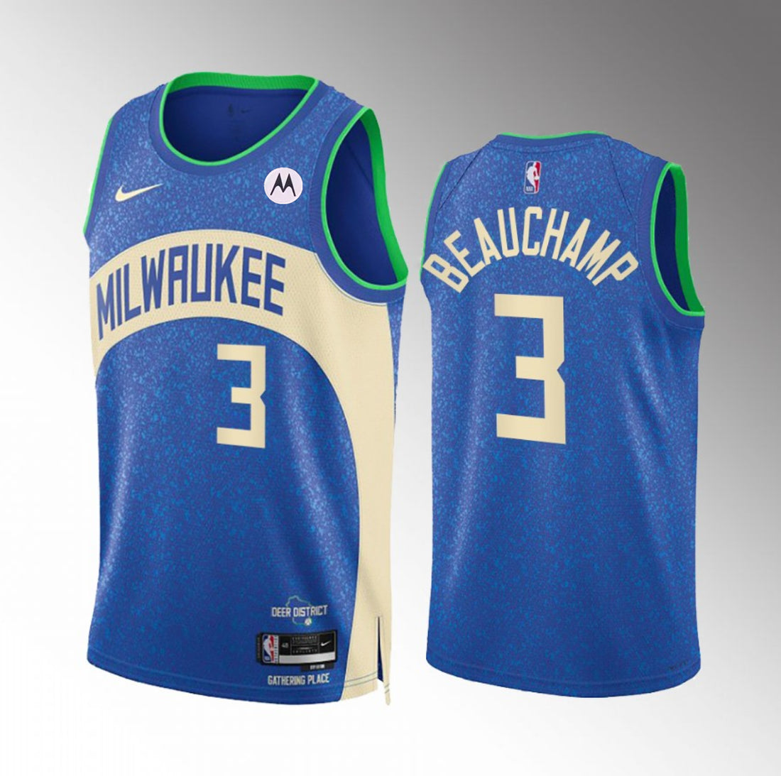 MarJon Beauchamp Milwaukee Bucks blue City Edition jersey