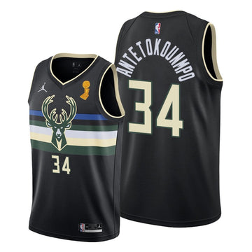 Giannis Antetokounmpo Milwaukee Bucks black jersey