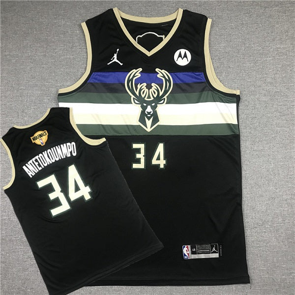 Giannis Antetokounmpo Milwaukee Bucks black jersey