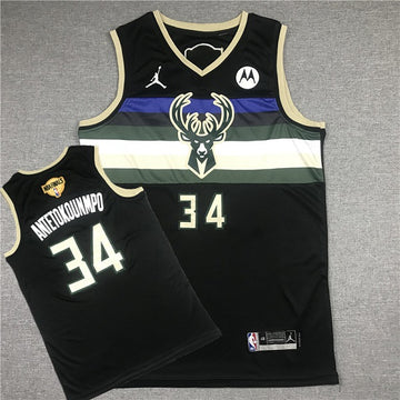 Giannis Antetokounmpo Milwaukee Bucks black jersey