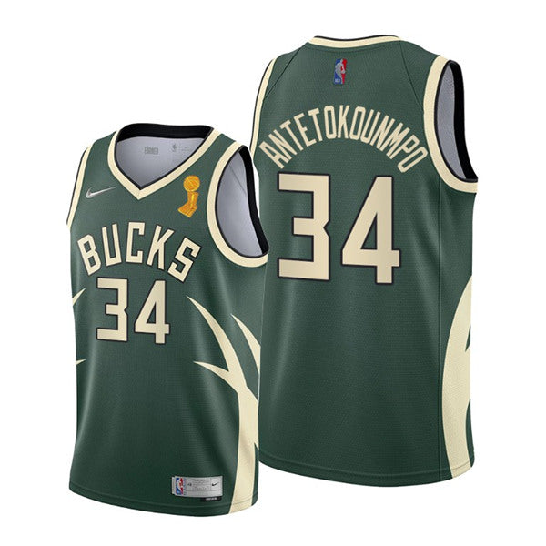 Giannis Antetokounmpo Milwaukee Bucks green jersey