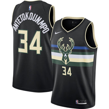 Giannis Antetokounmpo Milwaukee Bucks black City Edition jersey