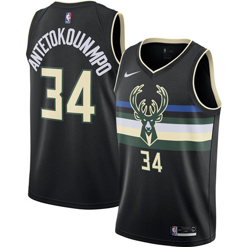 Giannis Antetokounmpo Milwaukee Bucks black City Edition jersey