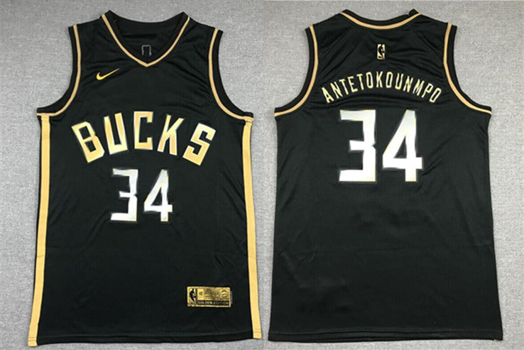 Giannis Antetokounmpo Milwaukee Bucks black jersey