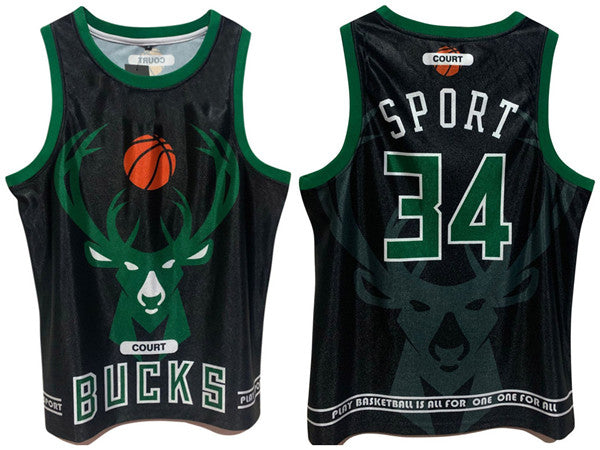 Giannis Antetokounmpo Milwaukee Bucks black jersey