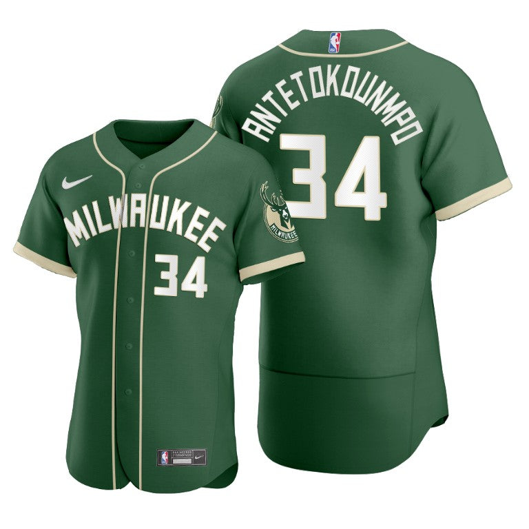 Giannis Antetokounmpo Milwaukee Bucks green jersey