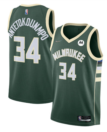 Giannis Antetokounmpo Milwaukee Bucks green jersey