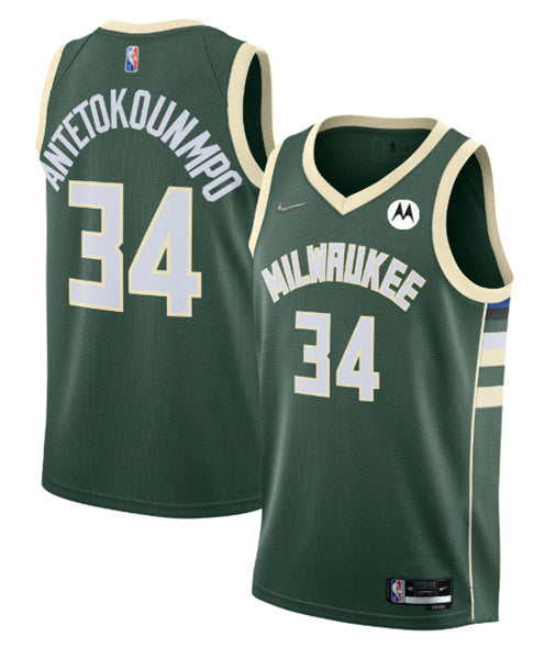 Giannis Antetokounmpo Milwaukee Bucks green jersey