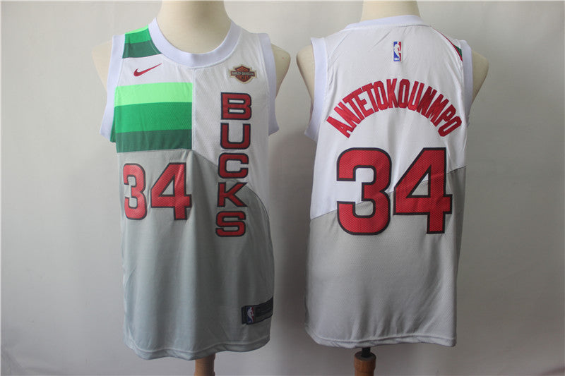 Giannis Antetokounmpo Milwaukee Bucks white jersey