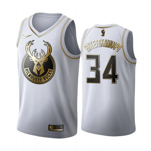 Giannis Antetokounmpo Milwaukee Bucks white jersey