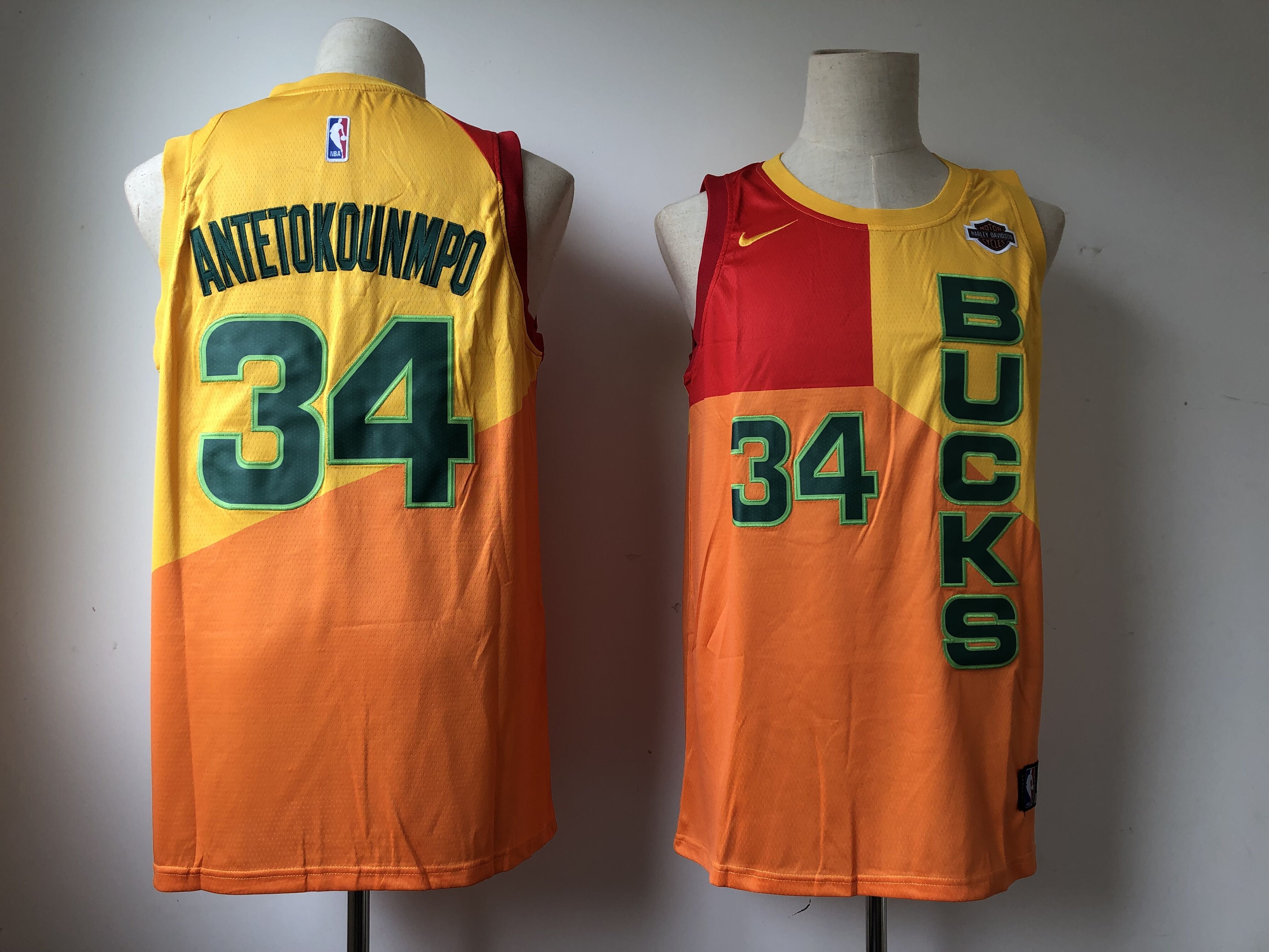 Giannis Antetokounmpo Milwaukee Bucks yellow City Edition jersey