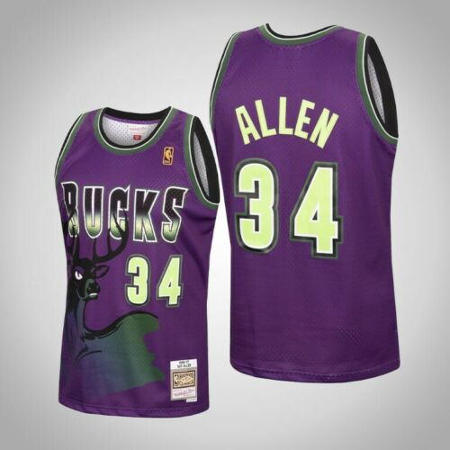 Ray Allen Milwaukee Bucks purple jersey