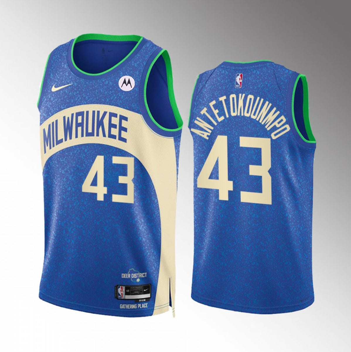 Thanasis Antetokounmpo Milwaukee Bucks blue City Edition jersey