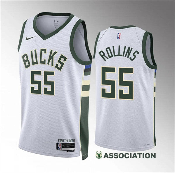 Ryan Rollins Milwaukee Bucks white jersey