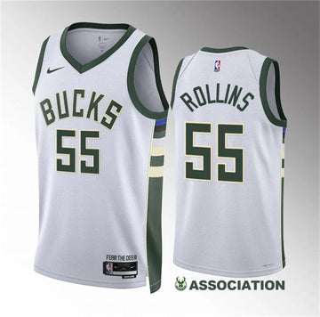 Ryan Rollins Milwaukee Bucks white jersey