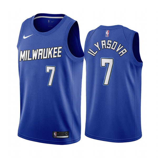 Ersan Ilyasova Milwaukee Bucks navy City Edition jersey