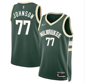 AJ Johnson Milwaukee Bucks green jersey