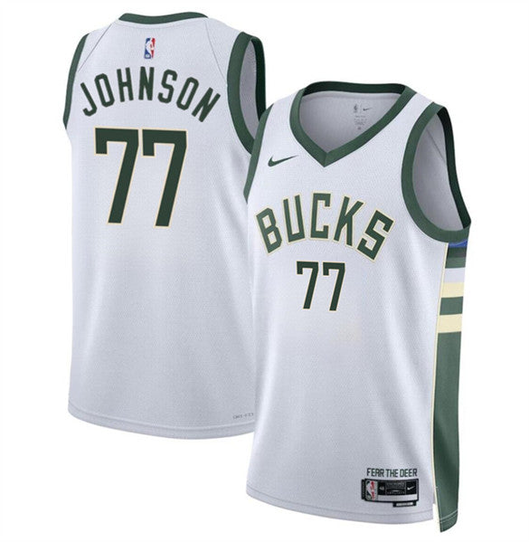 AJ Johnson Milwaukee Bucks white jersey