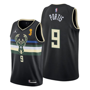 Bobby Portis Milwaukee Bucks black jersey