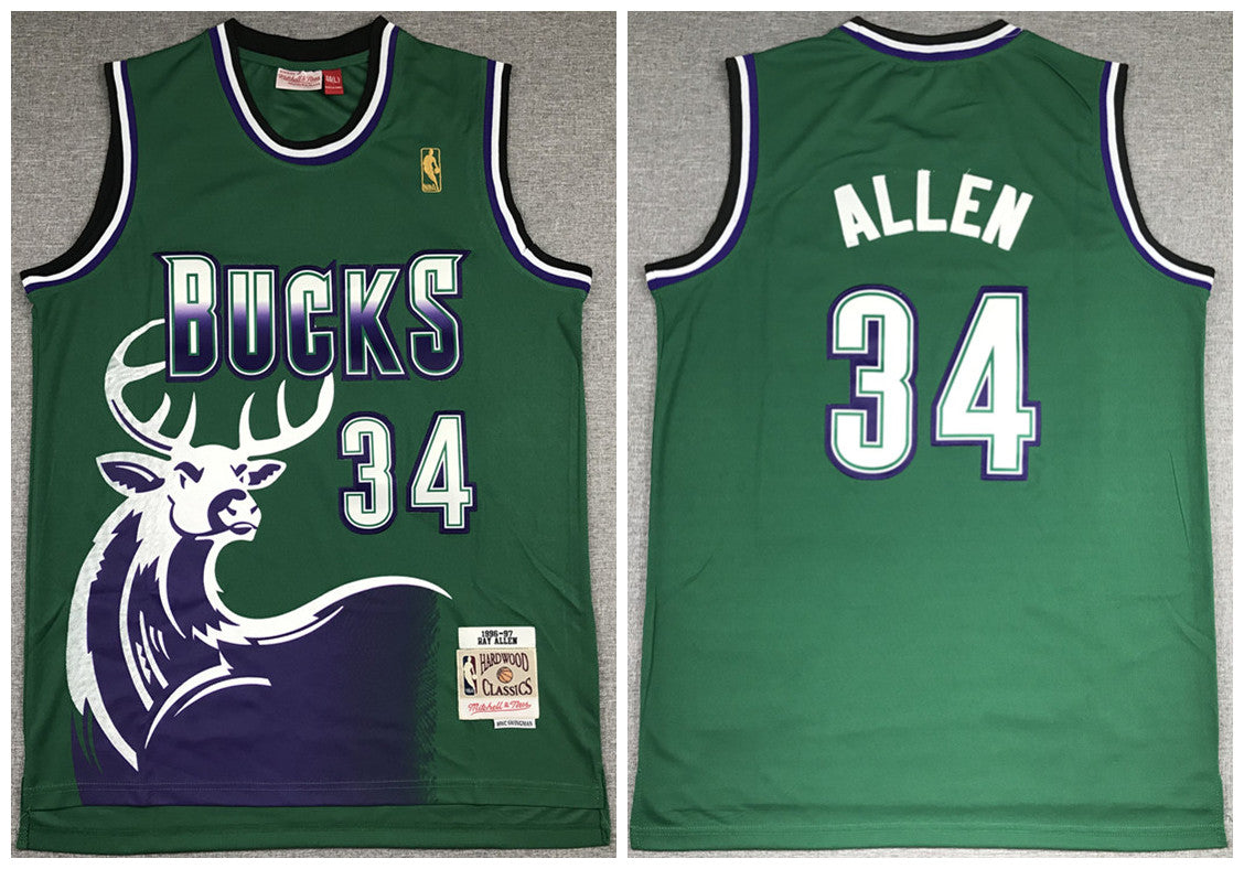 Milwaukee Bucks green Throwback jersey