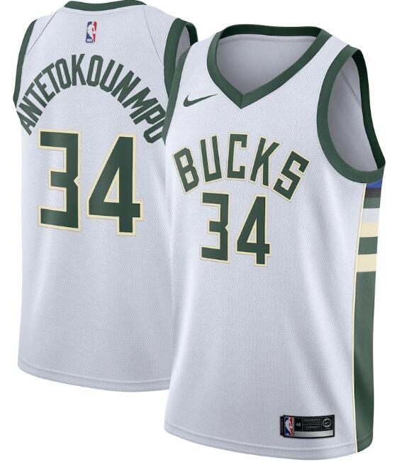 Milwaukee Bucks white jersey