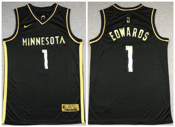 Anthony Edwards Minnesota Timberwolves black jersey