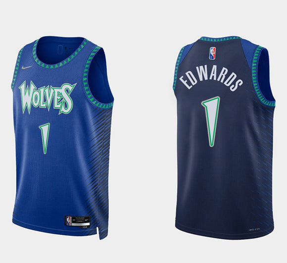 Anthony Edwards Minnesota Timberwolves royal jersey
