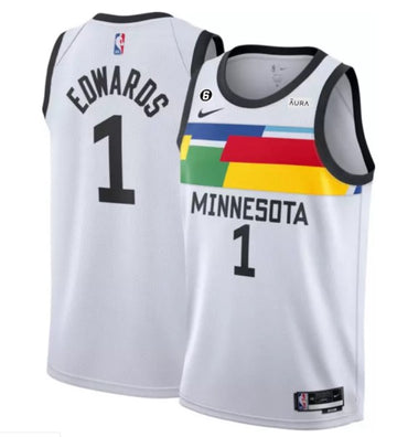 Anthony Edwards Minnesota Timberwolves white City Edition jersey