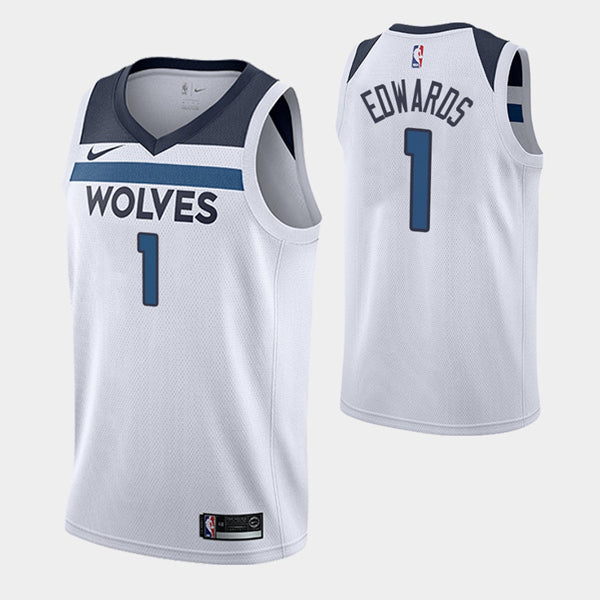 Anthony Edwards Minnesota Timberwolves white jersey