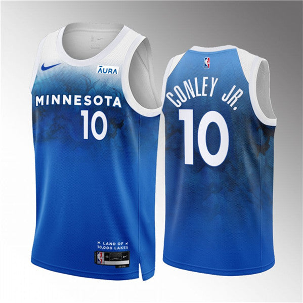 Mike Conley Jr Minnesota Timberwolves blue City Edition jersey