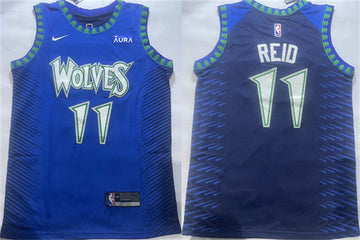Naz Reid Minnesota Timberwolves blue City Edition jersey