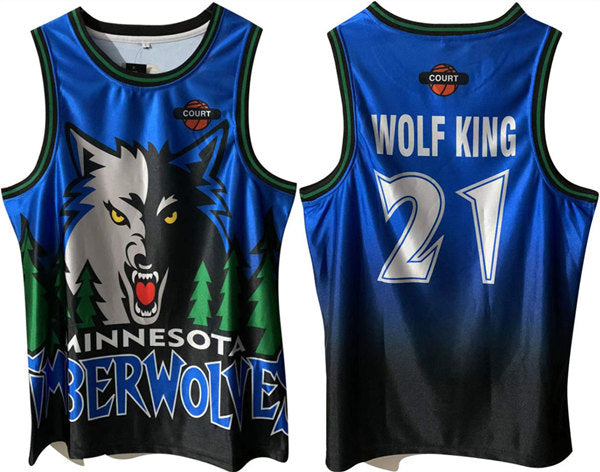 Kevin Garnett Minnesota Timberwolves blue-green Throwback jersey
