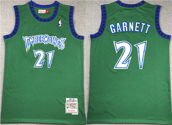 Kevin Garnett Minnesota Timberwolves green Throwback jersey