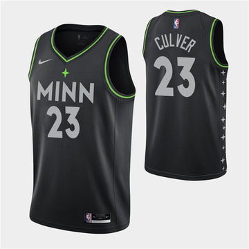 Jarrett Culver Minnesota Timberwolves black jersey