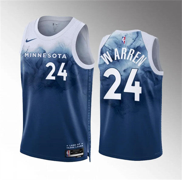 Tj Warren Minnesota Timberwolves blue City Edition jersey