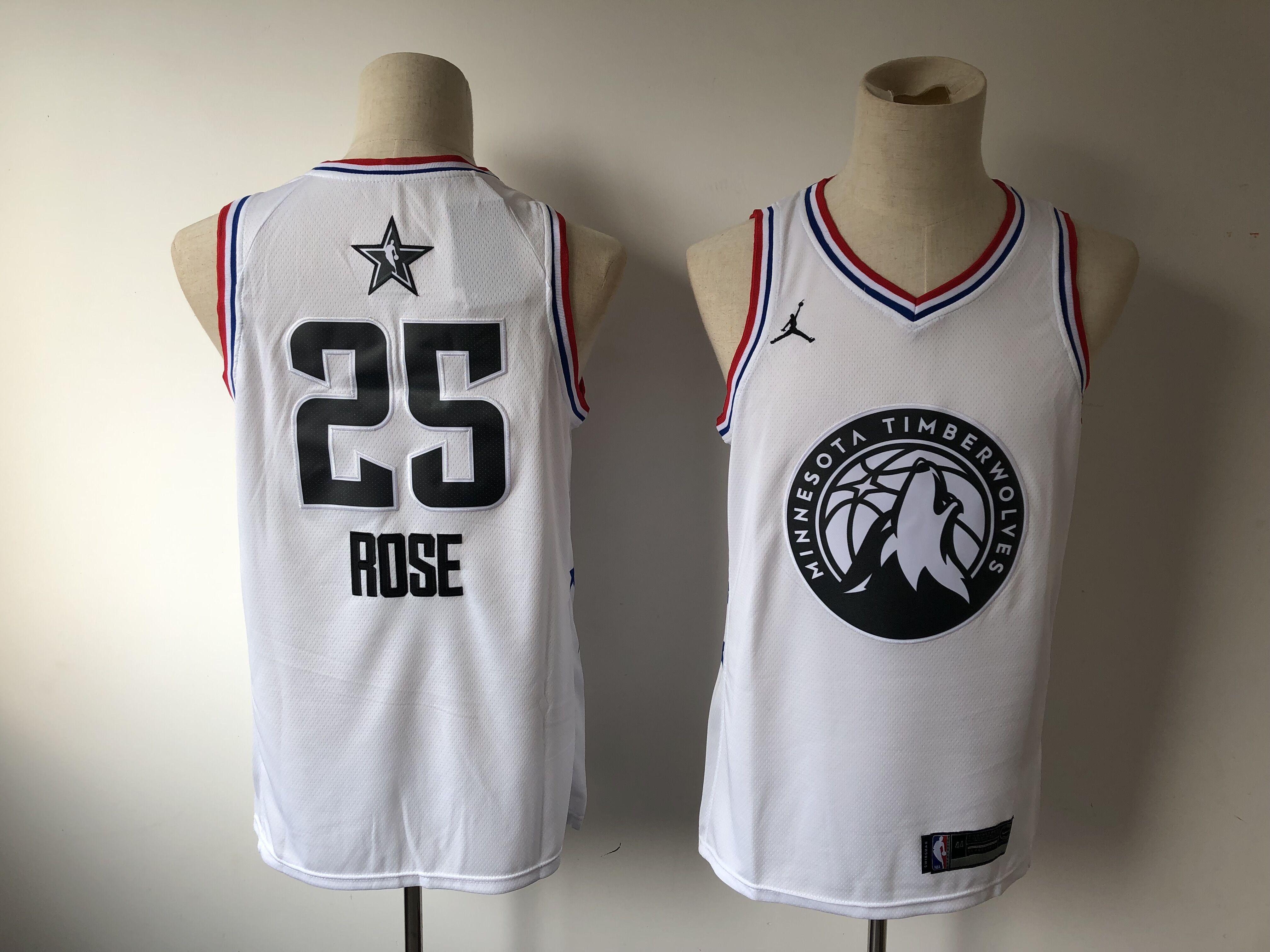 Derrick Rose Minnesota Timberwolves white jersey